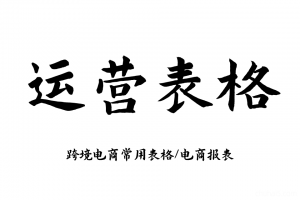 电商运营报表excel表格模板跨境电商店铺数据分析计划策划教程